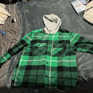 H and M Men’s Large flannel hoodie. Never worn.